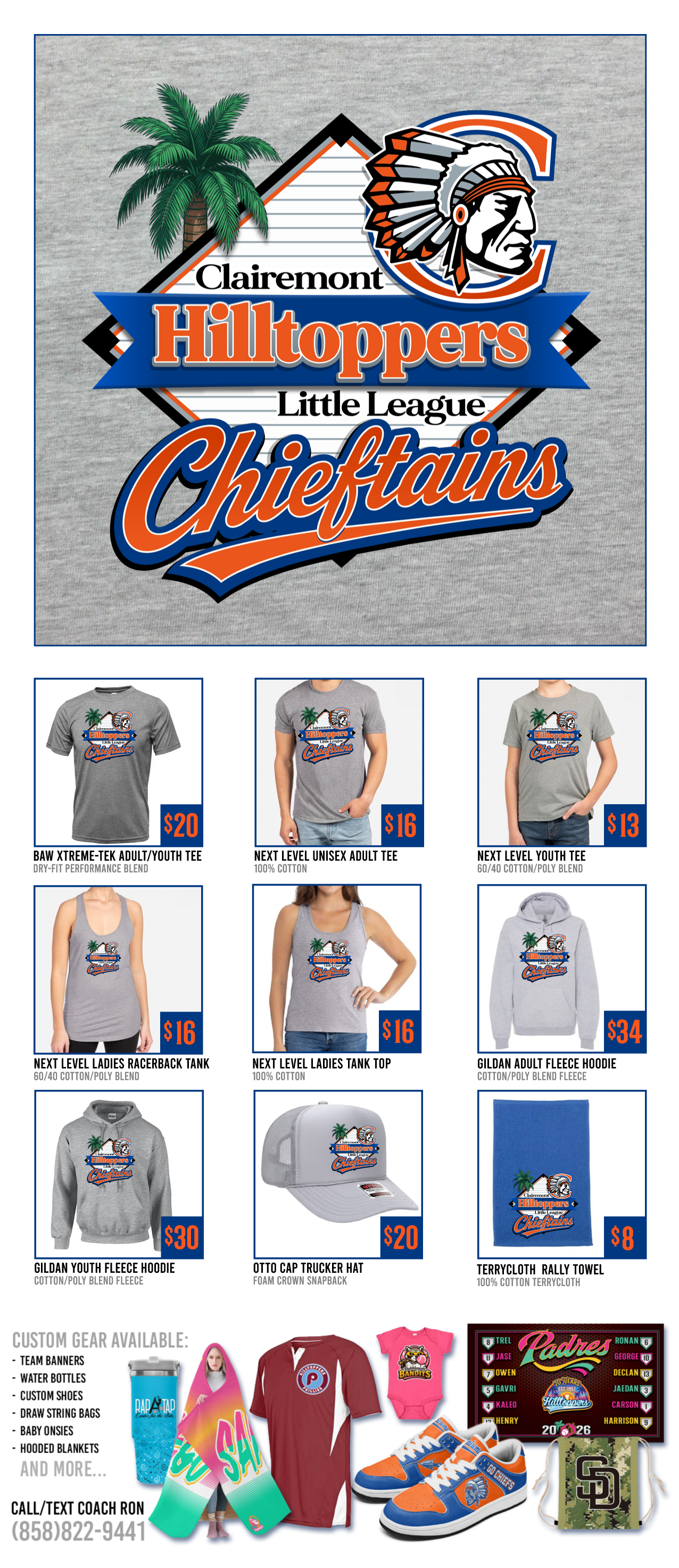 Chieftains custom apparel collection