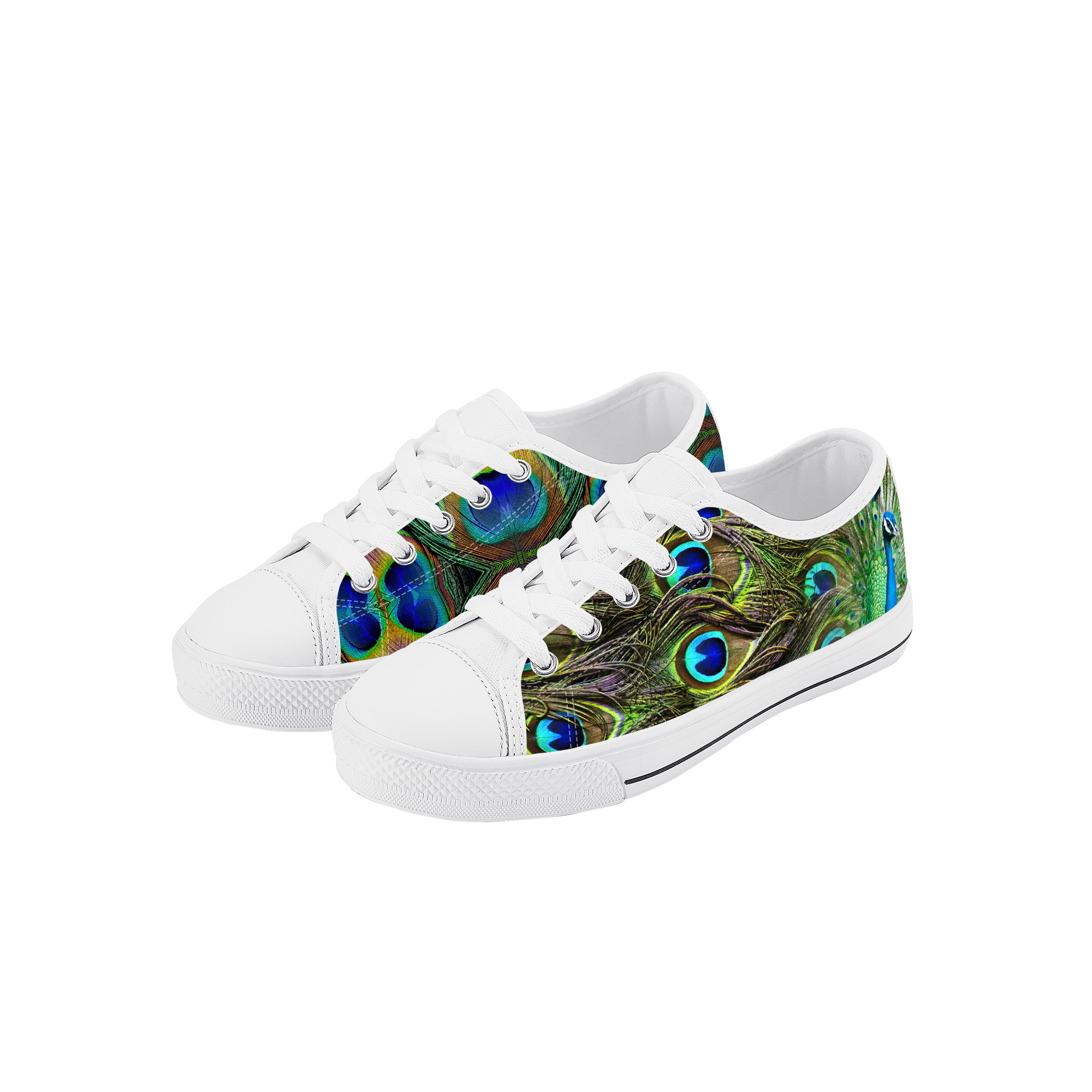 ShooprDoopr Peacock sneaker mockup