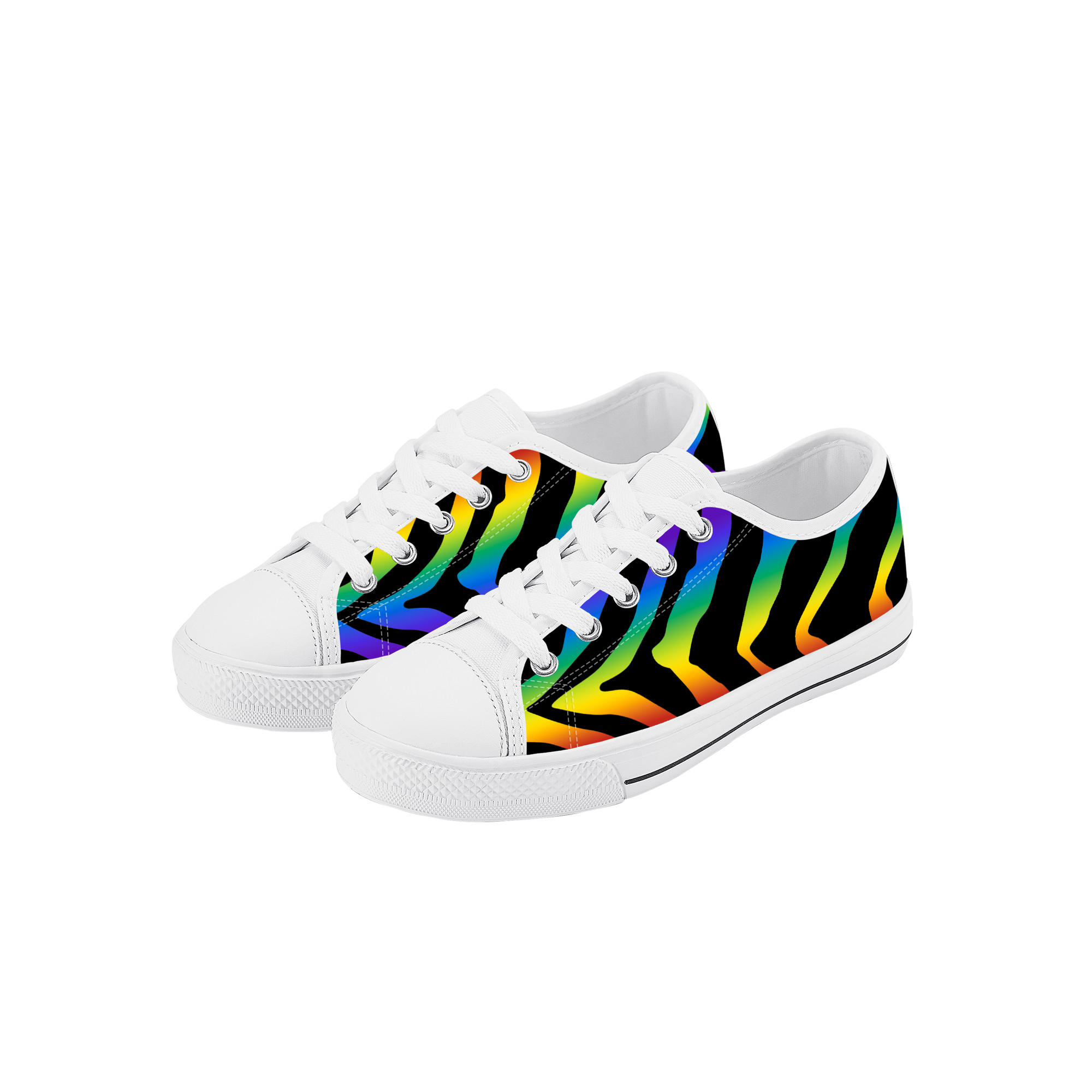 ShooprDoopr Rainbow Zebra sneaker mockup
